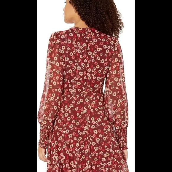 BCBGeneration Deep V neck Skater dress women's size L - Picture 2 of 11